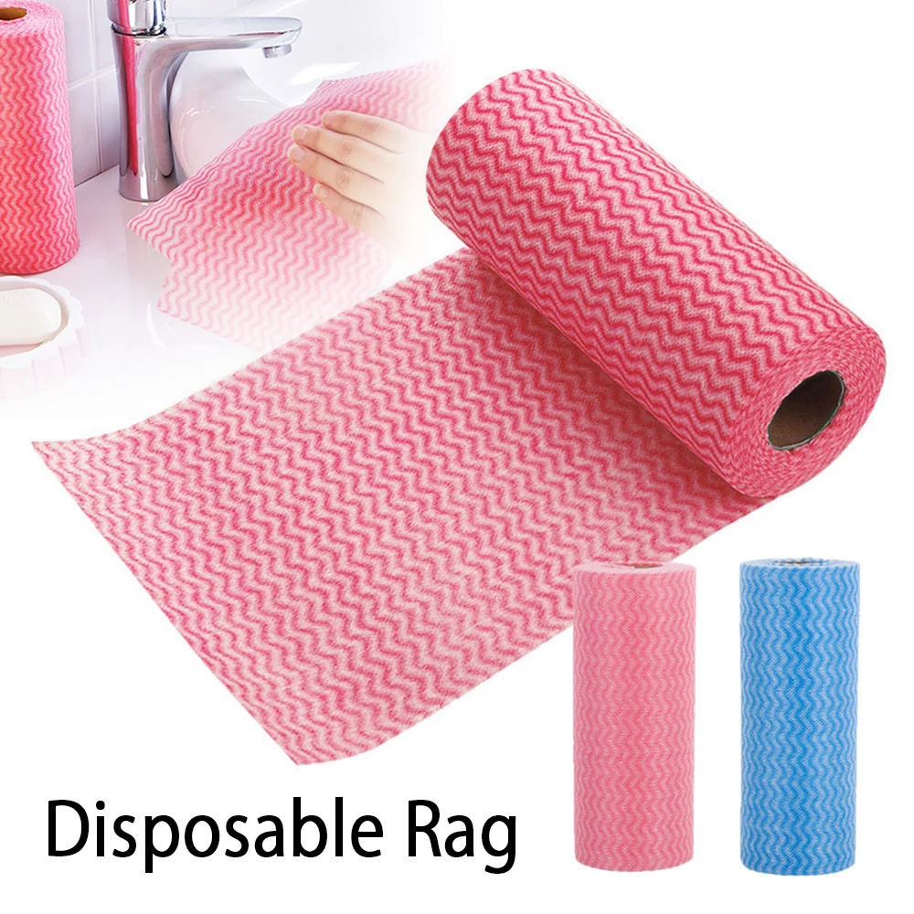 50 Count/Roll Cleaning Towels Reusable Cleaning Cloth Dish Rags Kitchen Paper Towels Handy Durable Multi Use Household Supplies