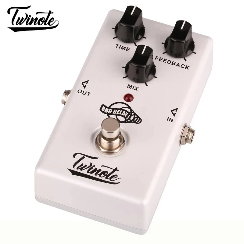 Twinote BBD Delay Pedal Gitar Klasik Efek True Bypass Delay Time Full Metal Sound Electric Pedal Gitar Processor