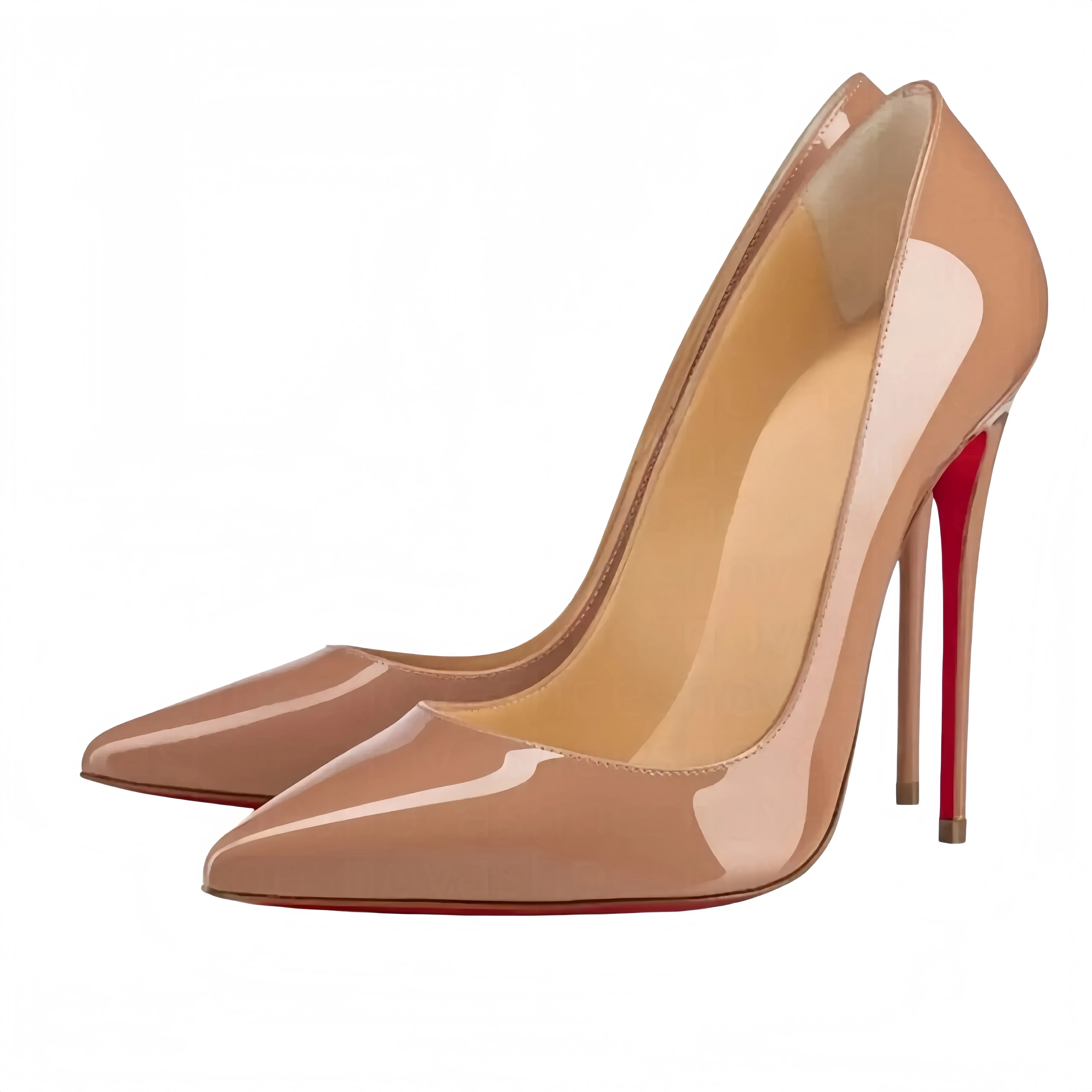 Red Bottom Shoes Womens Heels Peep Toe Patent Leather High Heels Pointed Toe Stiletto Pumps Luxury For Formal Work Party Nude Black White Beige 6 8 10 12cm Sizes 35-43