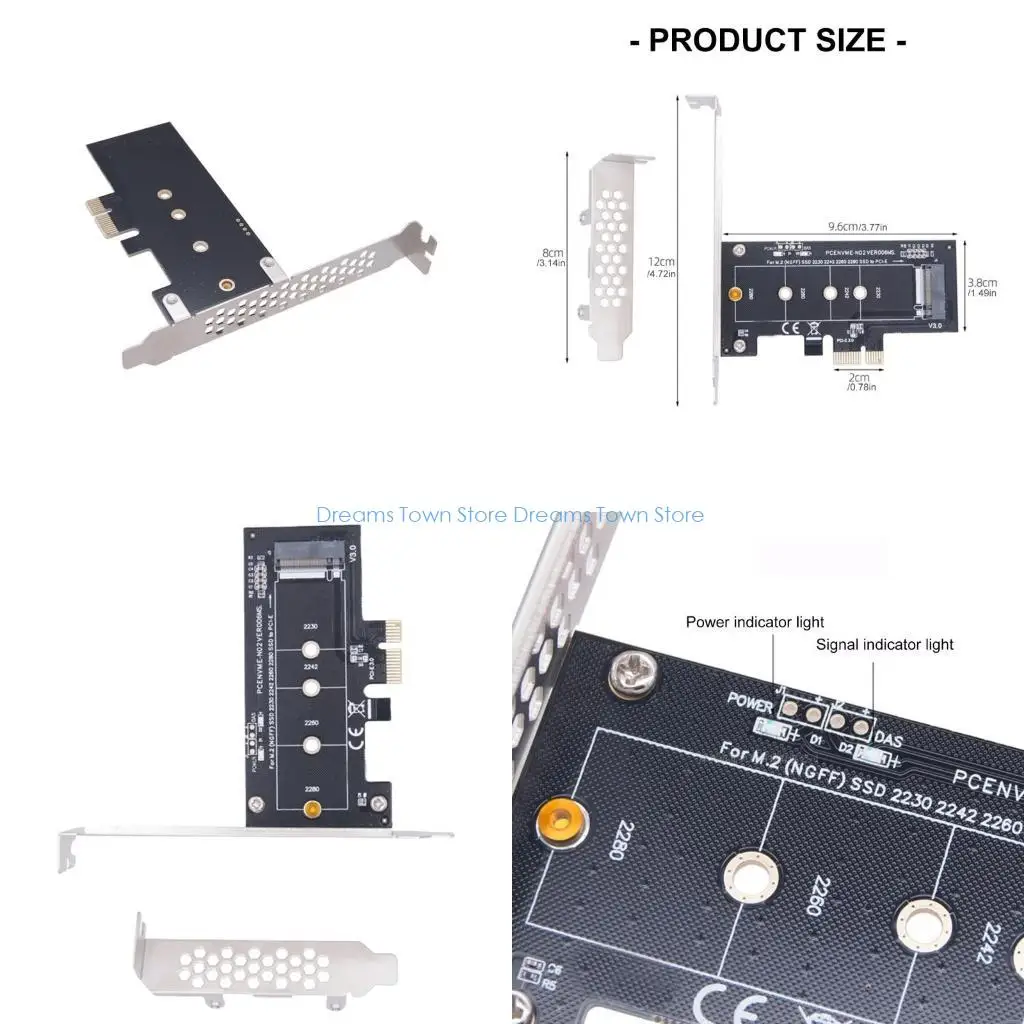 HX6A M.2 NVME To PCIe 1X Adapters Card For Desktop PC 32Gbps Fast Speed Data Transfer Easy Installation Aluminum Alloy Cooling