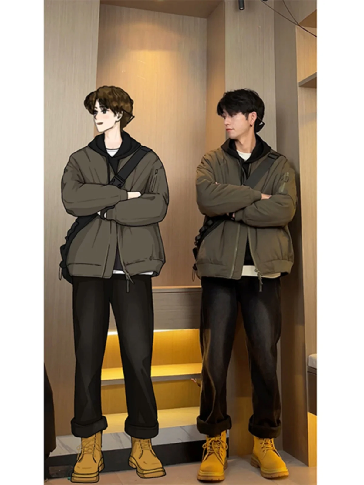 

Мужские прямые джинсы с флисовой подкладкой, осенне-зимние, теплые, зауженные, с низкой посадкой, на молнии, модные