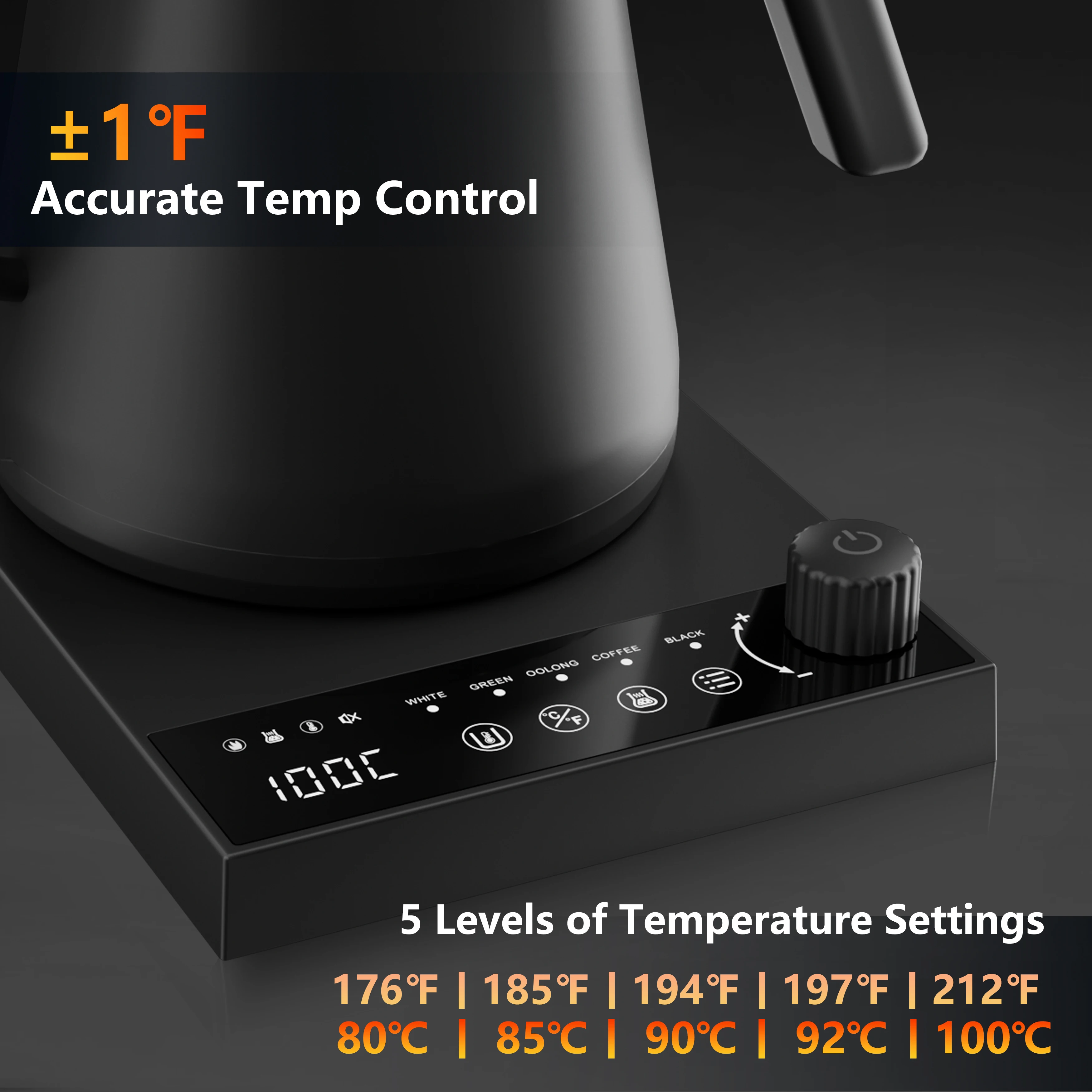 600 مللي معقوفة غلاية كهربائية اليد المشروب إبريق قهوة التحكم في درجة الحرارة الذكية براد شاي غلاية التدفئة السريعة 220 فولت