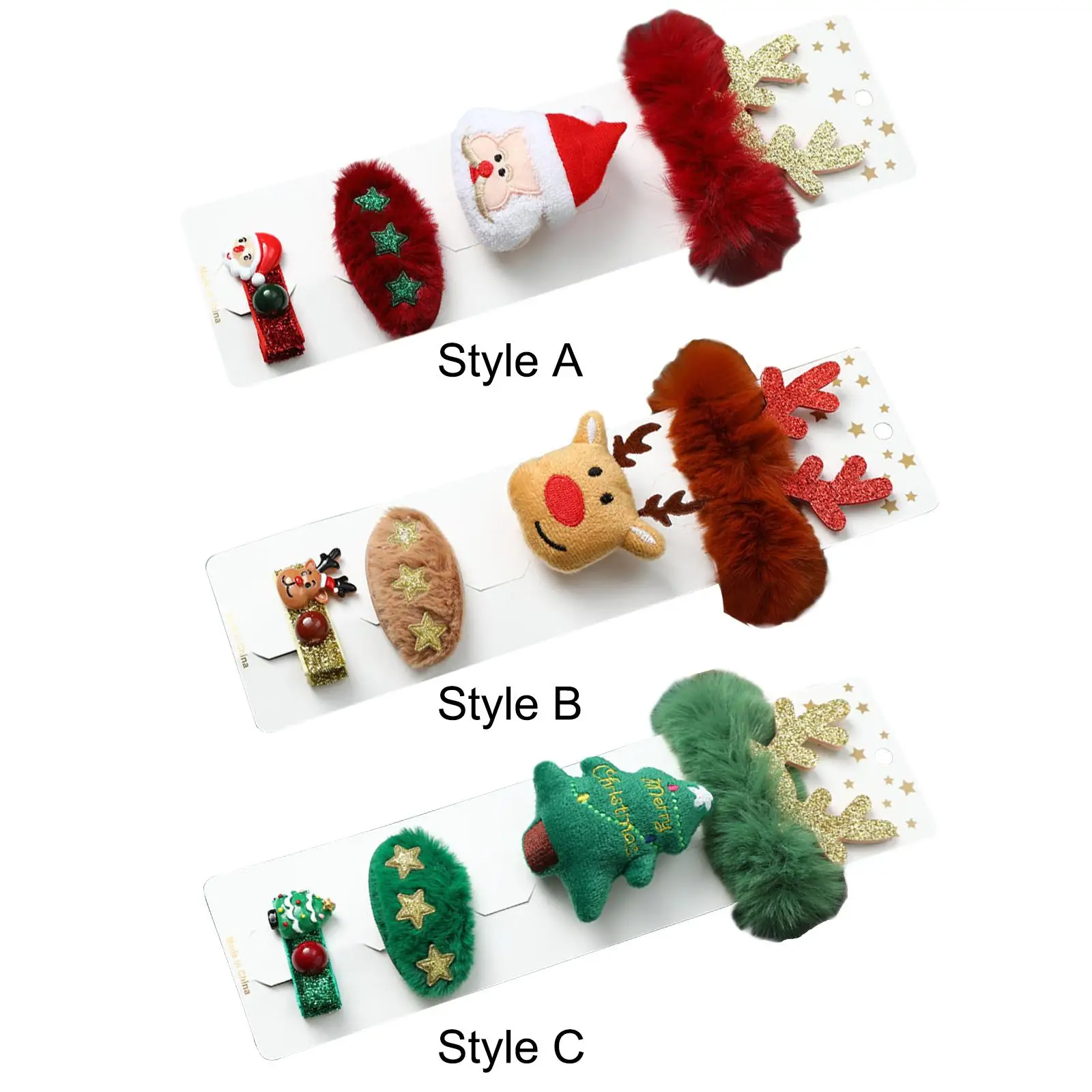 Christmas Hair Accessories Christmas Hair Clips Set Fashion Xmas Headwear for Festival Daily Birthday New Year Kids Girs Adults