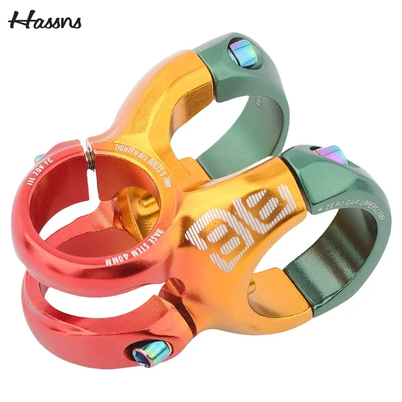 HASSNS DH40 Bicycle Stem Mtb Power Road Bike Mountain Bridge Short Power Handlebar Table Stem Riser 28.6*31.8/35*40MM Cycling