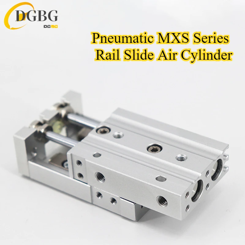 Pneumatic MXS Series Rail Slide Air Cylinder MXS16-10 A MXS16-20 AS MXS16-30 BS MXS16-40 MXS16-50 MXS16-75 MXS16-100 MXS16-125B