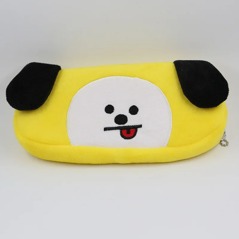 2024 11 * 20 * 2 Cm New Kpop Bandai Bts Creative Plush Stationery Bag Rap Monster Jung Kook Jimin V J-Hope Suga Jin