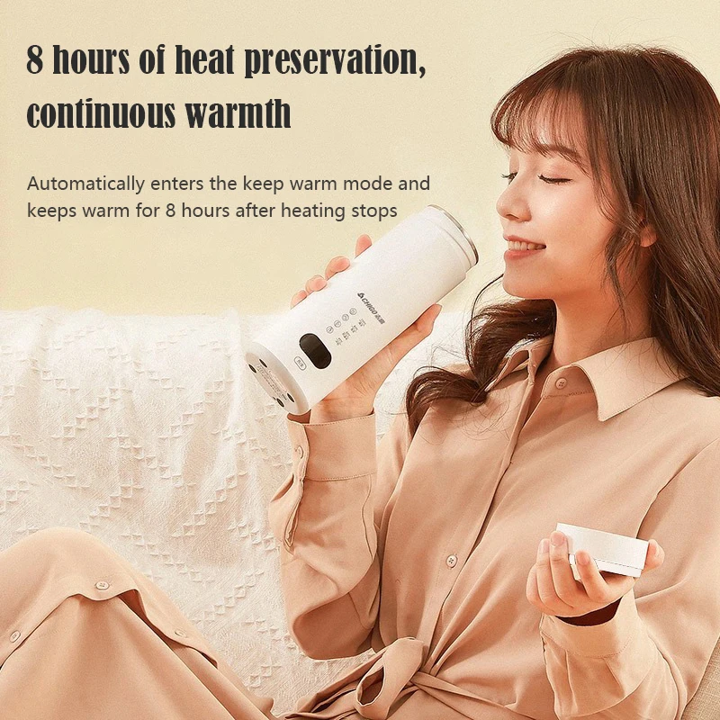 400ml Portable Smart Water Bottle Stainless Steel Thermos Temperature Display Leakproof Vacuum Flasks Coffee Cup Milk Mug