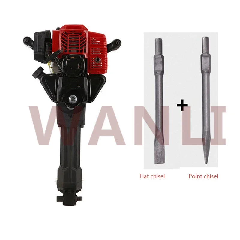 

Model 100 Gasoline Pick Two-Stroke Rock Drill 1900w Multi-Function Gravel Trencher Transplanting And Soil Excavation Tools