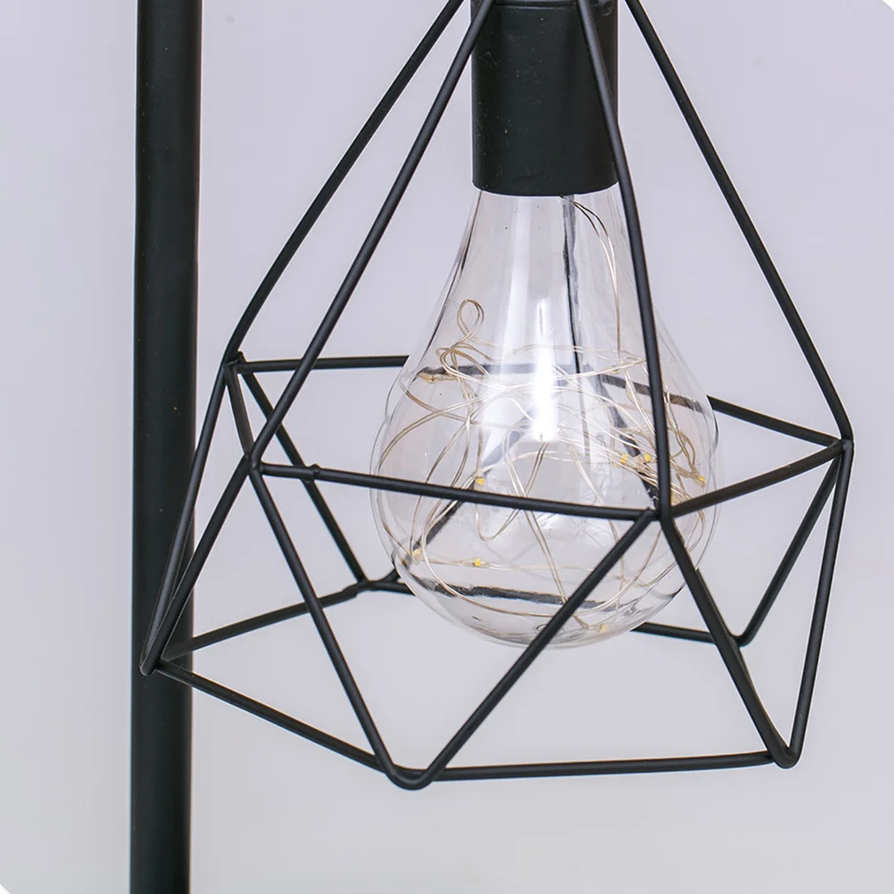 

Table Light LED Wrought Iron Lamp Bedside Decorative Cage Metal Shade Industrial