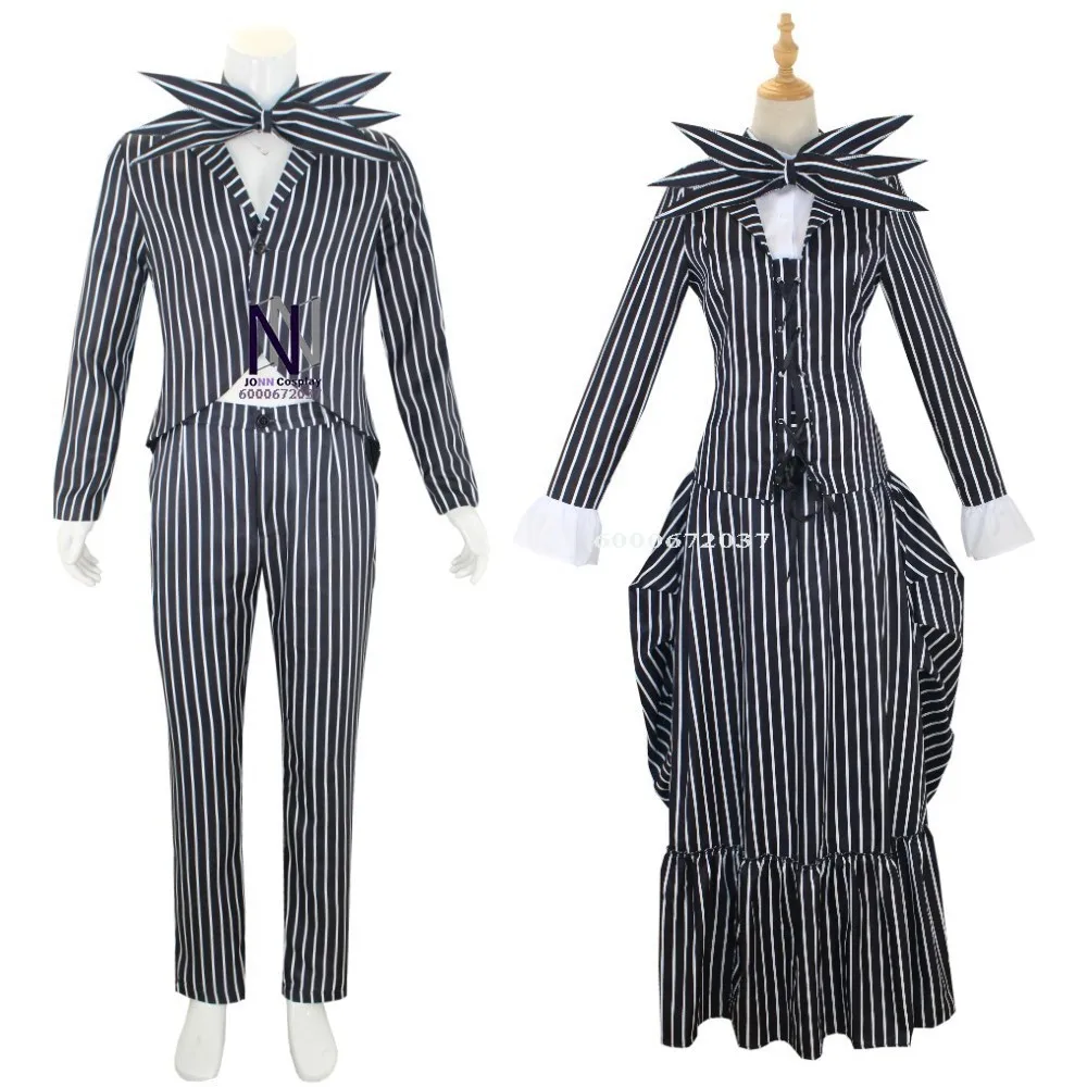 

Jack Skellington Cosplay Costume - L'Étrange Noël de Monsieur Jack: Masque, Uniforme, Vêtements Imbibés pour Halloween & Noël