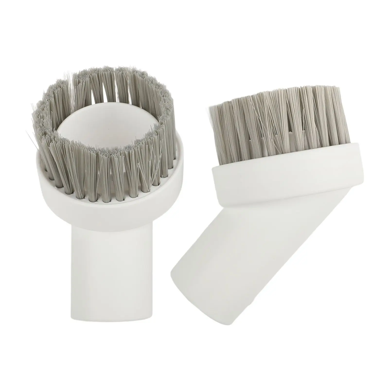 2 Pack Vacuum Dusting Brushes Round Design With Soft Natural Bristles 32mm 1.25 Inch Fit For Most Household Vacuum Cleaners