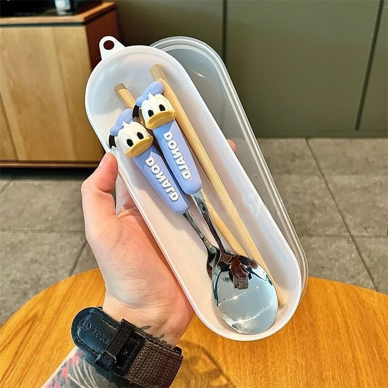 디즈니 주토피아 주디 닉 식기 귀여운 만화 스테인리스 스틸 숟가락 포크 어린이 학생 세트 새로운 멋진 디자인