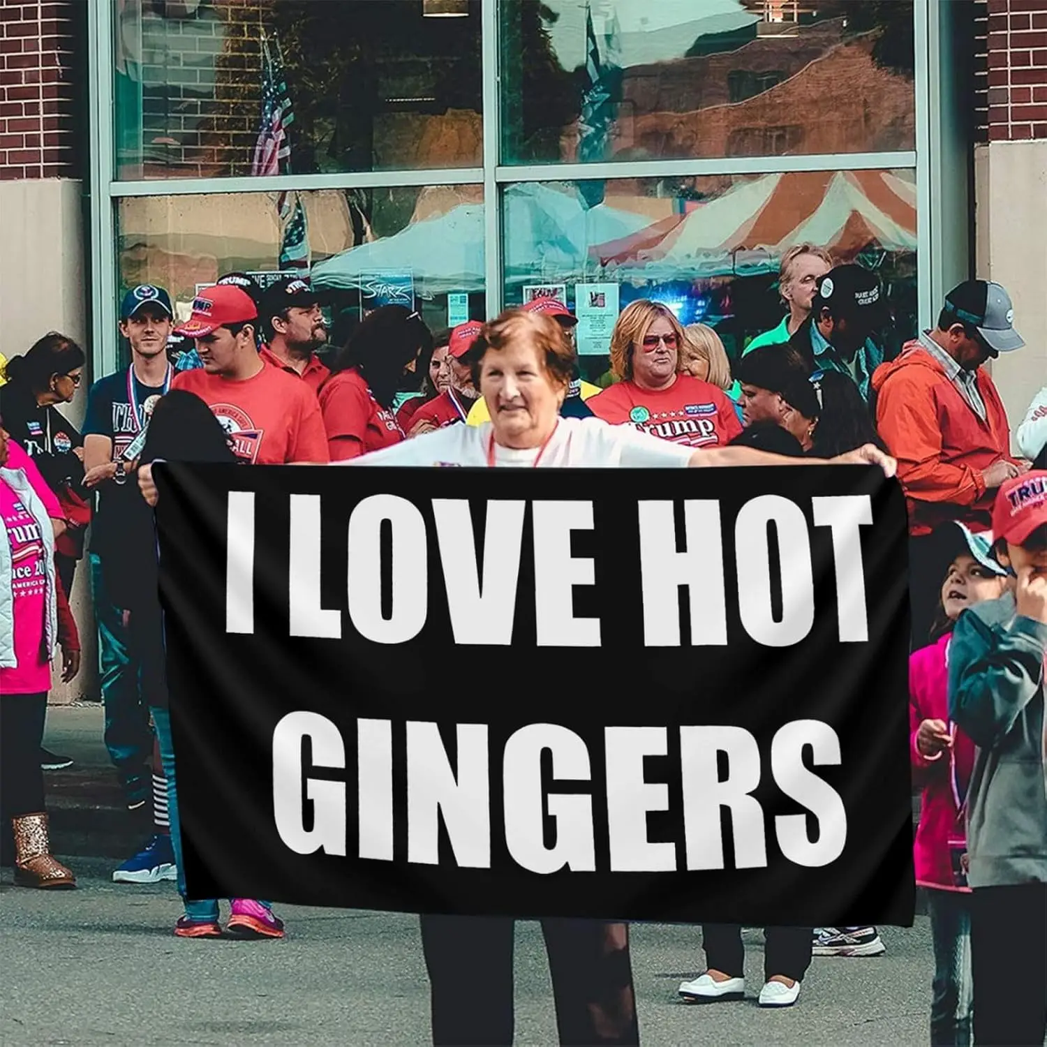 

Flagnshow 100% Polyester I Love Hot Gingers Flag