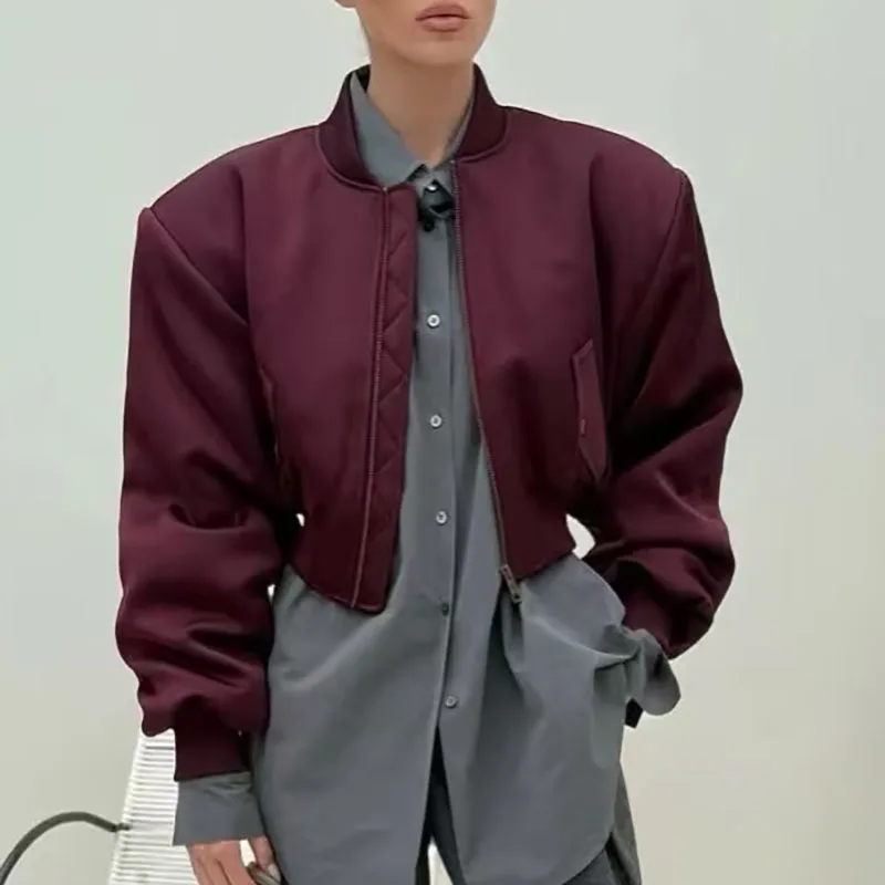 

Женская куртка-пилот, укороченная стеганая куртка с длинными рукавами, качественная парка, 2025, зима, новое поступление