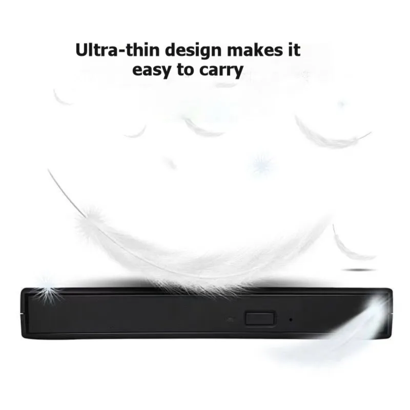 

Внешний CD/DVD-привод ABJF 2-в-1 USB3.0 Type-C, тонкий оптический привод, CD-RW-рекордер, проигрыватель Blu-ray для ПК и настольных компьютеров