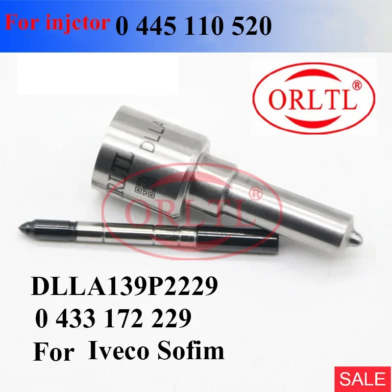 for Iveco Sofim 0445110520 0 445 110 520 Commmon Rail Nozzle DLLA139P2229 0 433 172 229 DLLA 139P 2229 0433172229 ORLTL