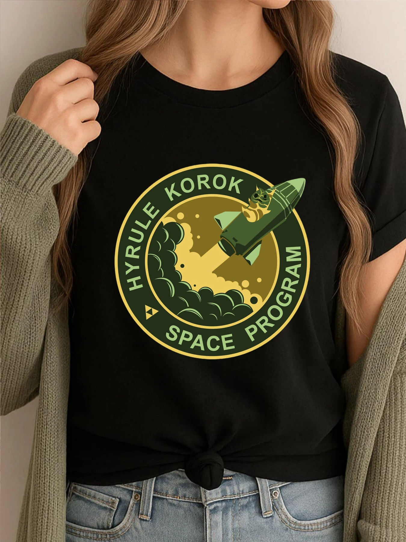 

Korok Space Program Graphic Tee Shirt Women Leisure Clothes Vintage Tshirt Fashion Printed Clothes Classic