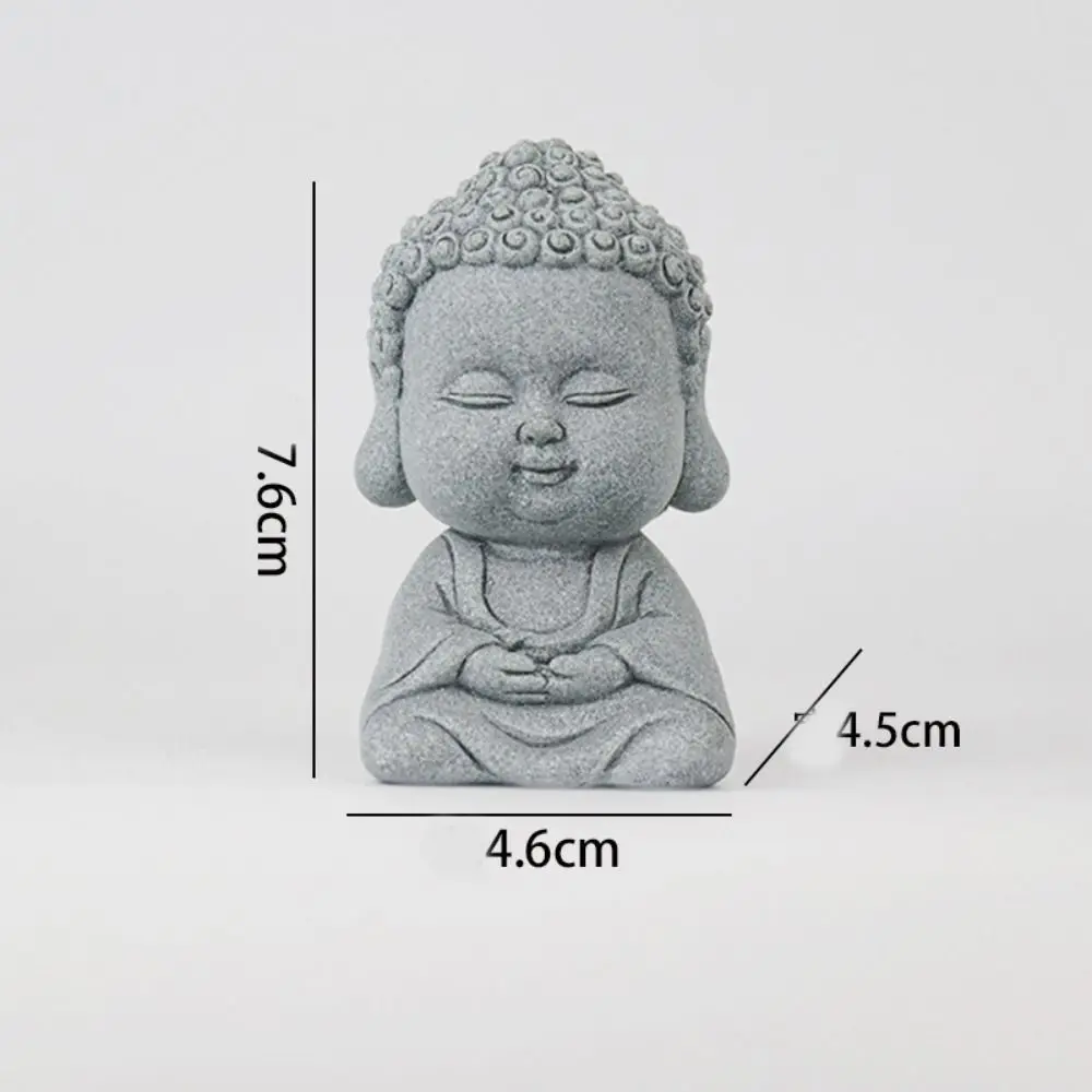 Reclining Buddha Sandstone Buddha Green Sandstone Oriental Culture Buddhist Figurine Ornament Sitting Posture Zen