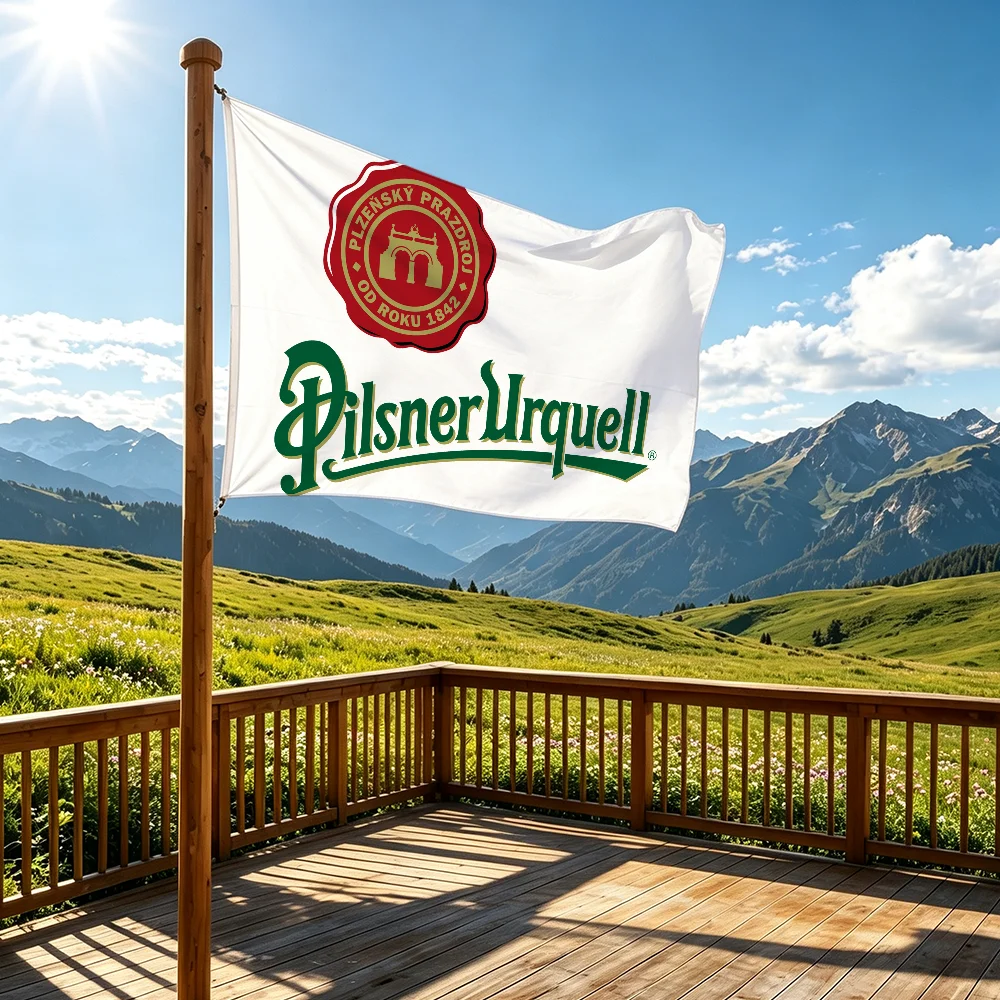 P-Pilsner U-Urquell Beer flag Decorative Banners Suitable For Outdoor Camping Family Parties And Garden Walls Gift