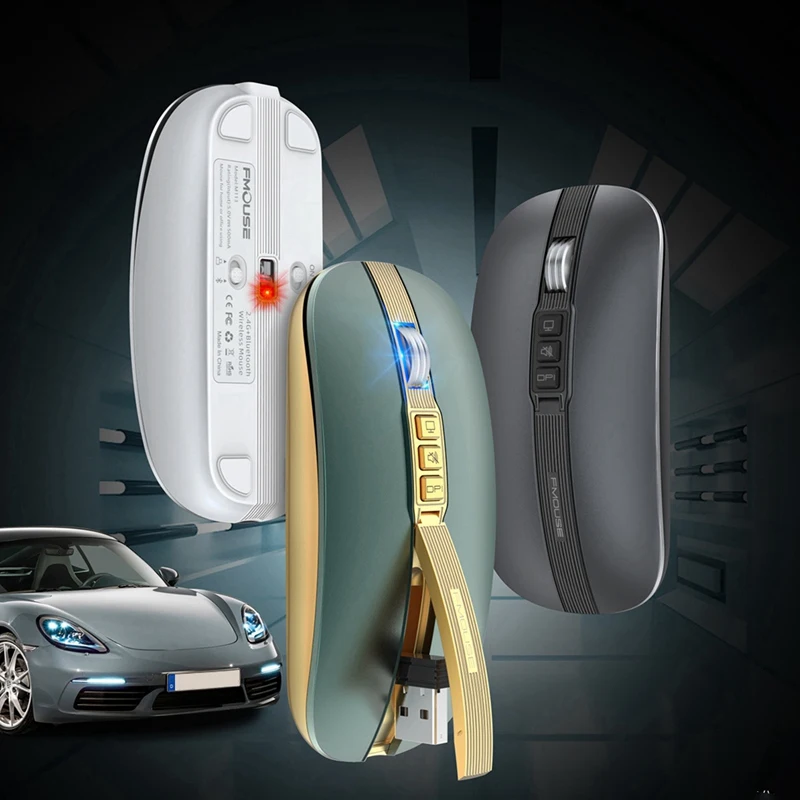 A21I-Wireless Bluetooth Mouse 2.4G Wireless Office Mouse Tablet PC Notebook Dual Mode USB Charging Mouse For Laptop