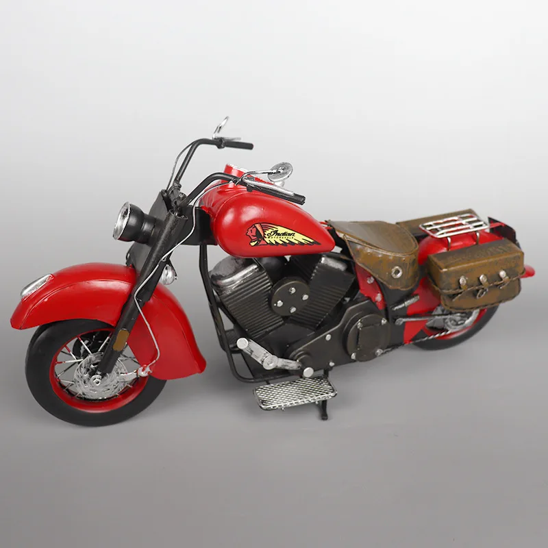 Simulation Model Of Indian Motorcycle Restoring Ancient Ways Wrought Iron Locomotive Ark Bar Cafe Window Decorations Furnishing