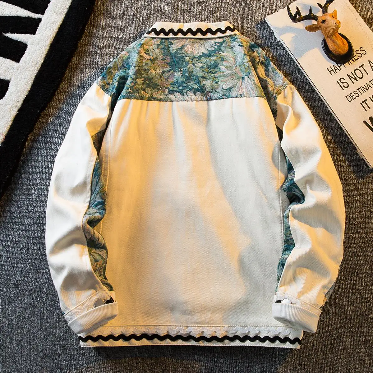 

Джинсовая джинсовая одежда с тяжелой вышивкой, мужская повседневная свободная рабочая одежда, винтажная модная брендовая молодежная молодежная джинсовая ветрозащитная куртка