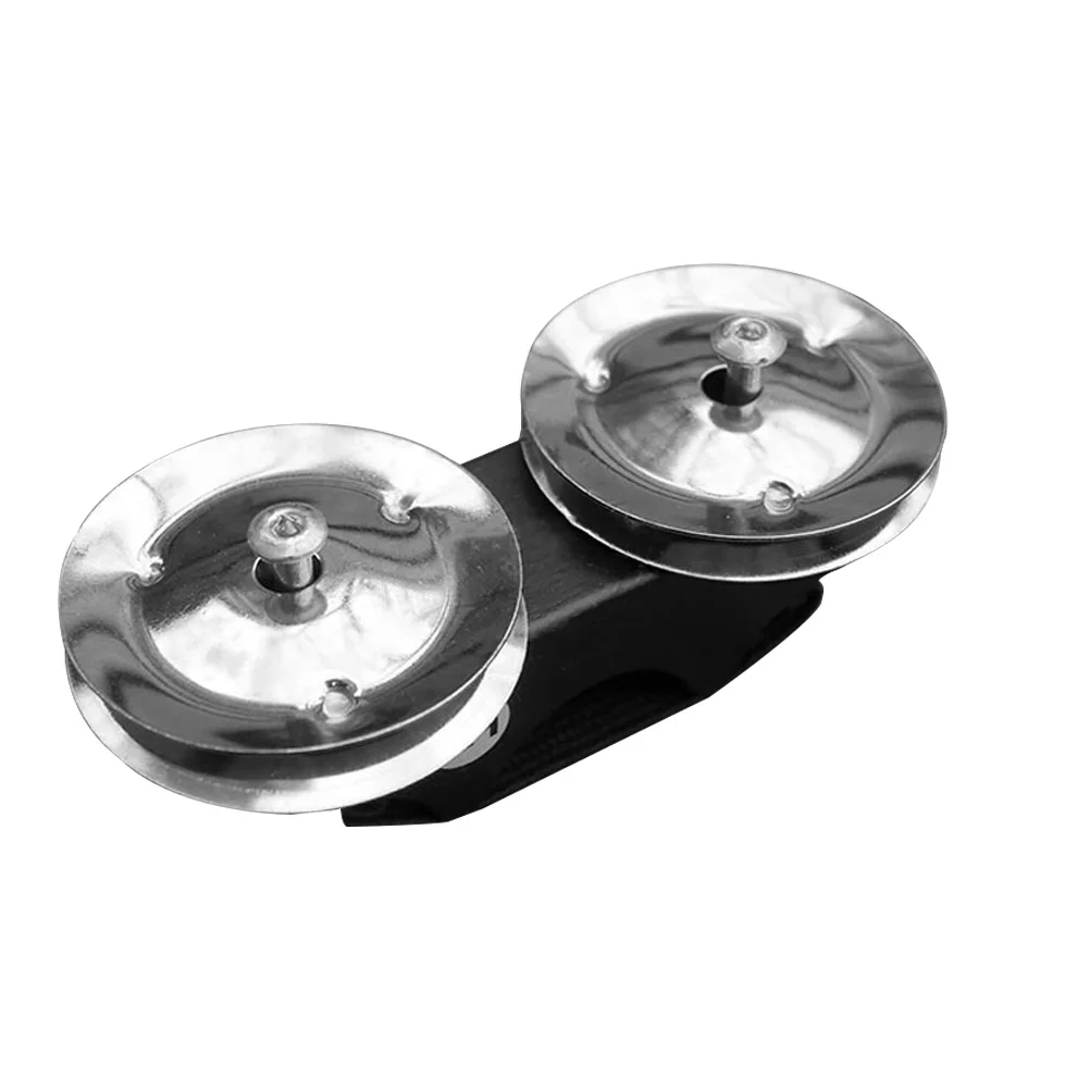 

1pcs Hand Bell Aluminum Wooden Percussion Instrument Shaker Finger Bell Educational Sensory Play Learning