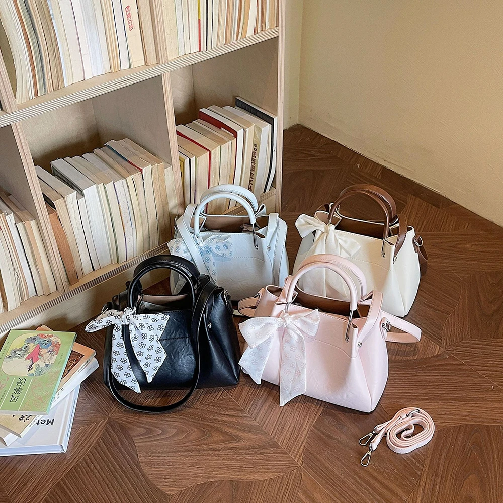 Korean Style Casual Ins Handbags for Women High Grade PU Leather Soft All-Match Crossbody Bag Daily Commuter Shoulder Bags