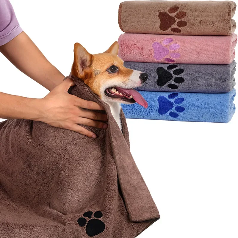 

Drying Dog Cat Pet Towel,Quick-drying Dog Claw Bath Towel Absorbent Pet Bath & Paw Cleaning Cloths for Medium Breeds