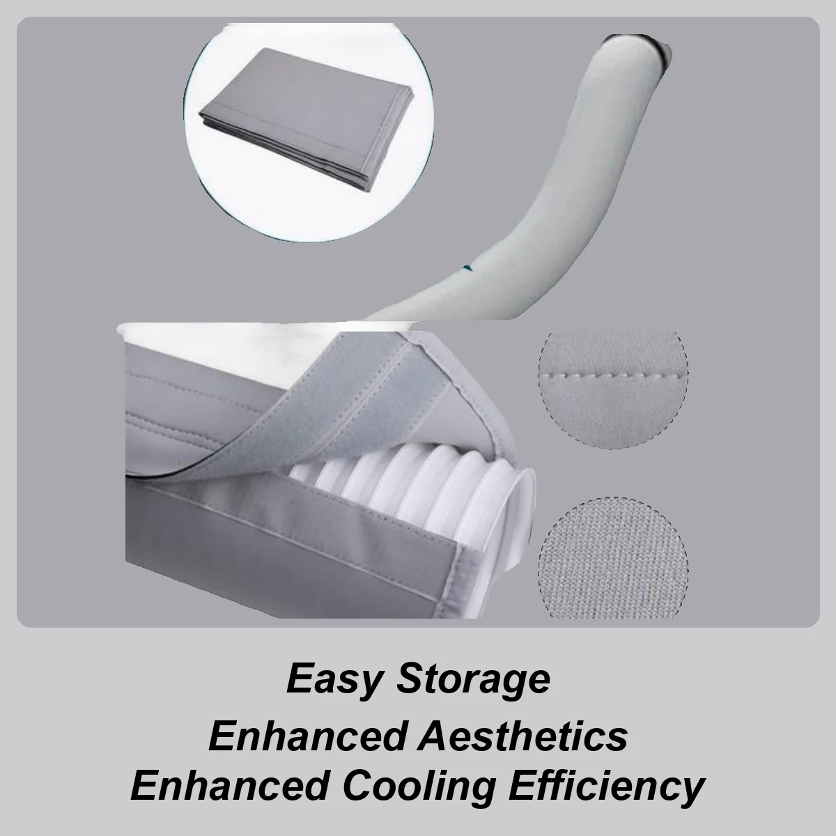 

Крышка шланга переменного тока Съемная изоляция трубы переменного тока Теплоизоляционная пленка Крышка вентиляционного отверстия шланга переменного тока Изоляционная пленка для воздуховода переменного тока