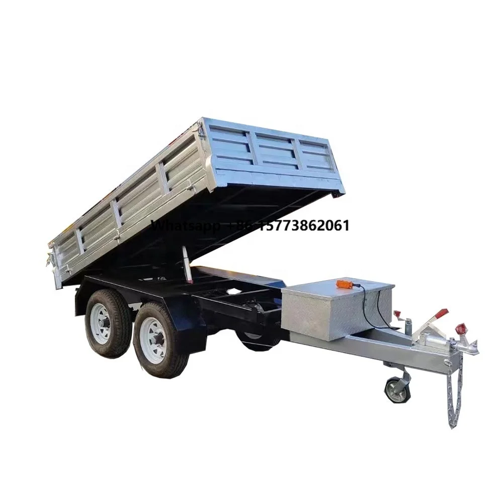 Hot Selling Galvanized 3 Way Tipping Trailer 10*5 Tipper Dump Farm Trailer for Sale
