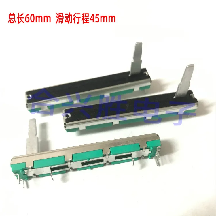 3PCS SC4580GH 60MM Sliding Potentiometer Double B10K B103 Mixer Dual Channel Volume Straight Slide Fader
