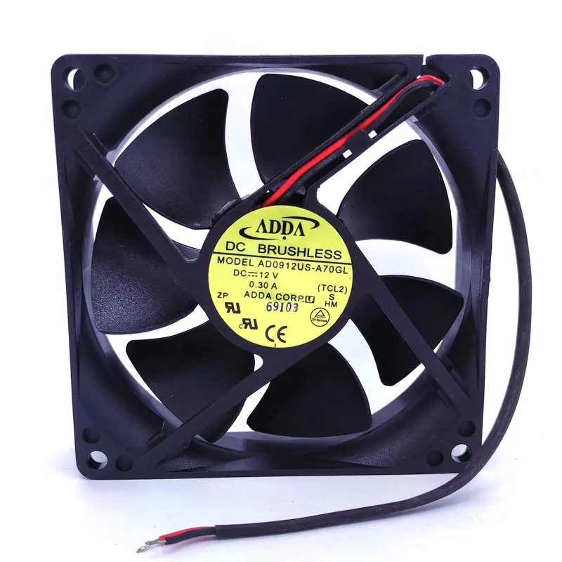 

AD0912US-A70GL New Original ADDA DC12V 0.30A 2Lines Computer Cooling Fan