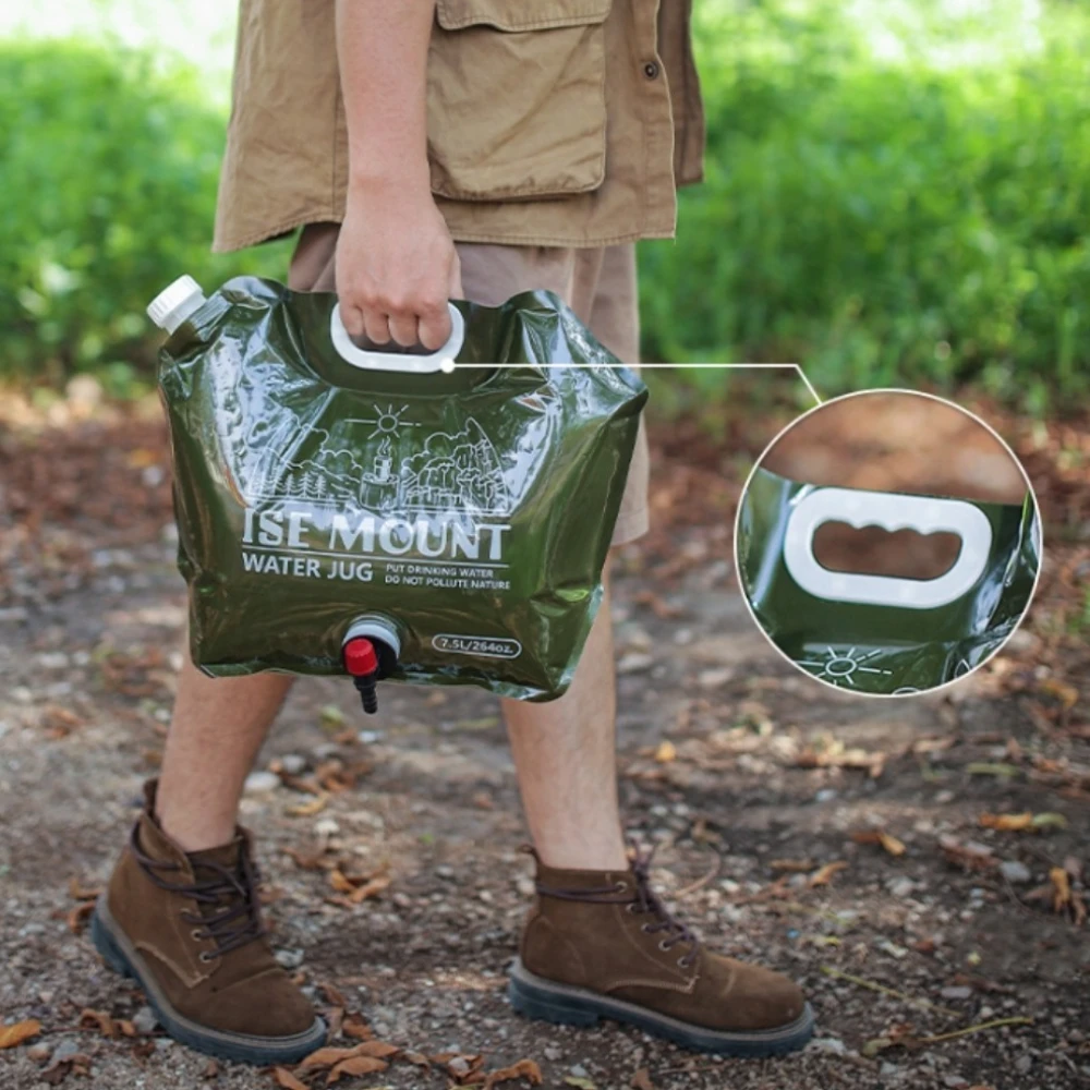 折りたたみ水保存袋屋外 7.5L 大容量折りたたみ水保存ポータブル実用的な高密封水保存袋