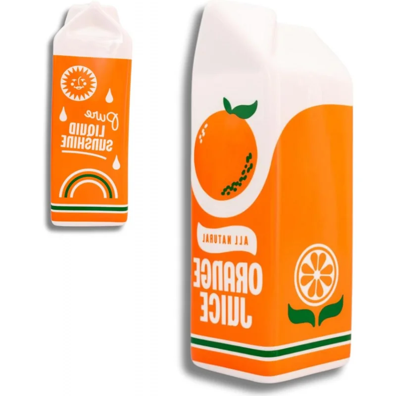 Vintage-inspirierte Orangensaft-Keramikvase, original glänzend, dekorativ, für Zuhause, Küche, Büro, einzigartige Neuheit, Ornament