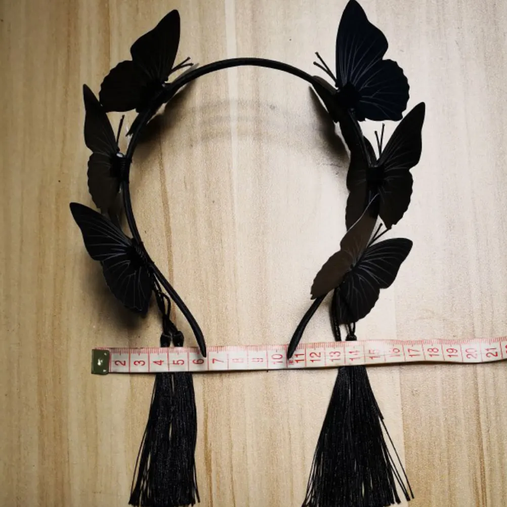 

Cute Tassel Hair Hoop Durable Headband For Women Festival Party Occasions Special Gift One Size Fits Most Gothic Style