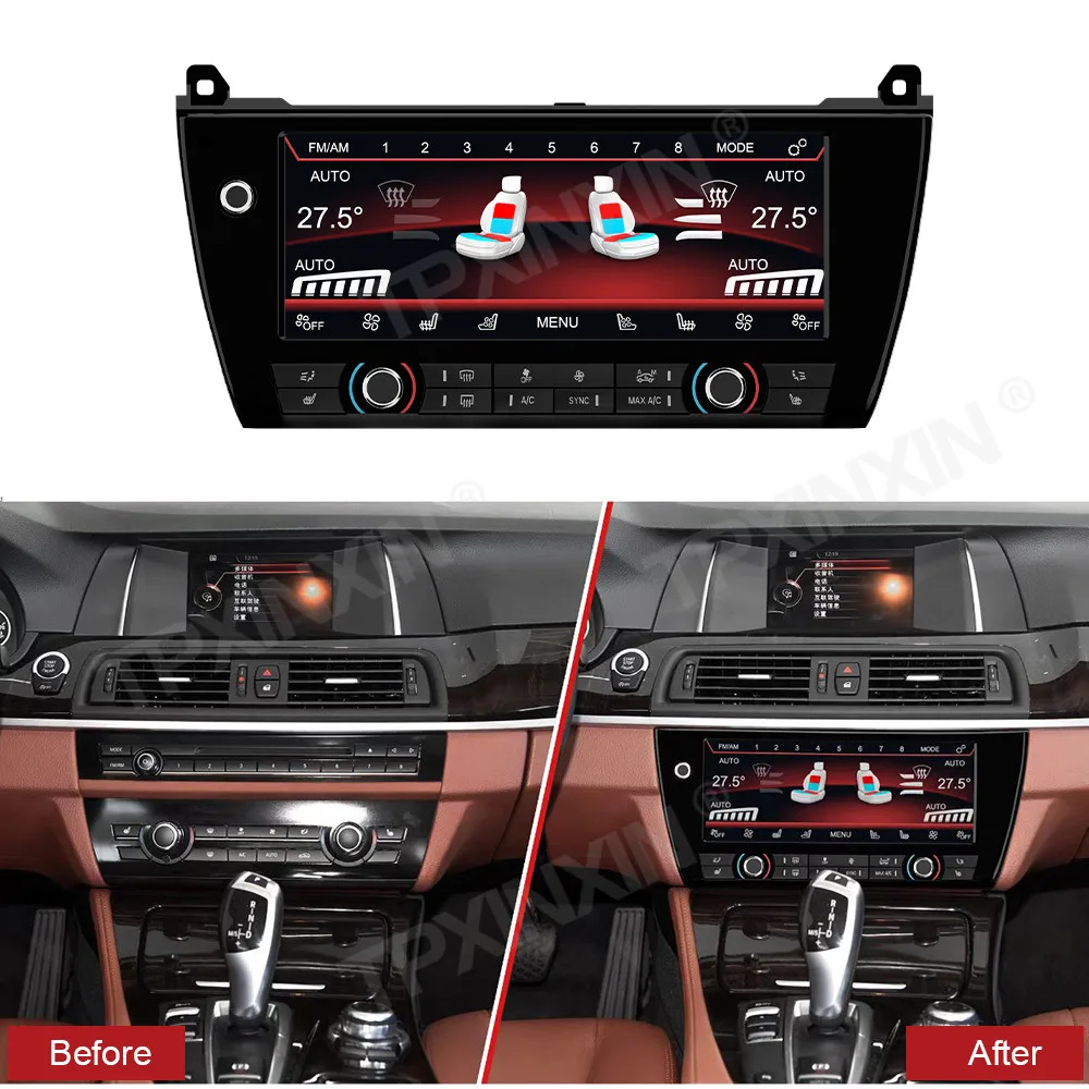 Car Air Conditioning For BMW 5 Series 2011-2017 Upgrade Voice Control LCD Touch Climate Control Screen Temperature Display