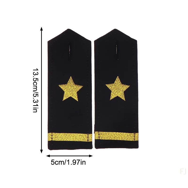 Podnieś się w niebo z tą parą profesjonalnych epoletów pilotów z pentagramem; akcesoria do samodzielnego wykonania odznak na ramiona.