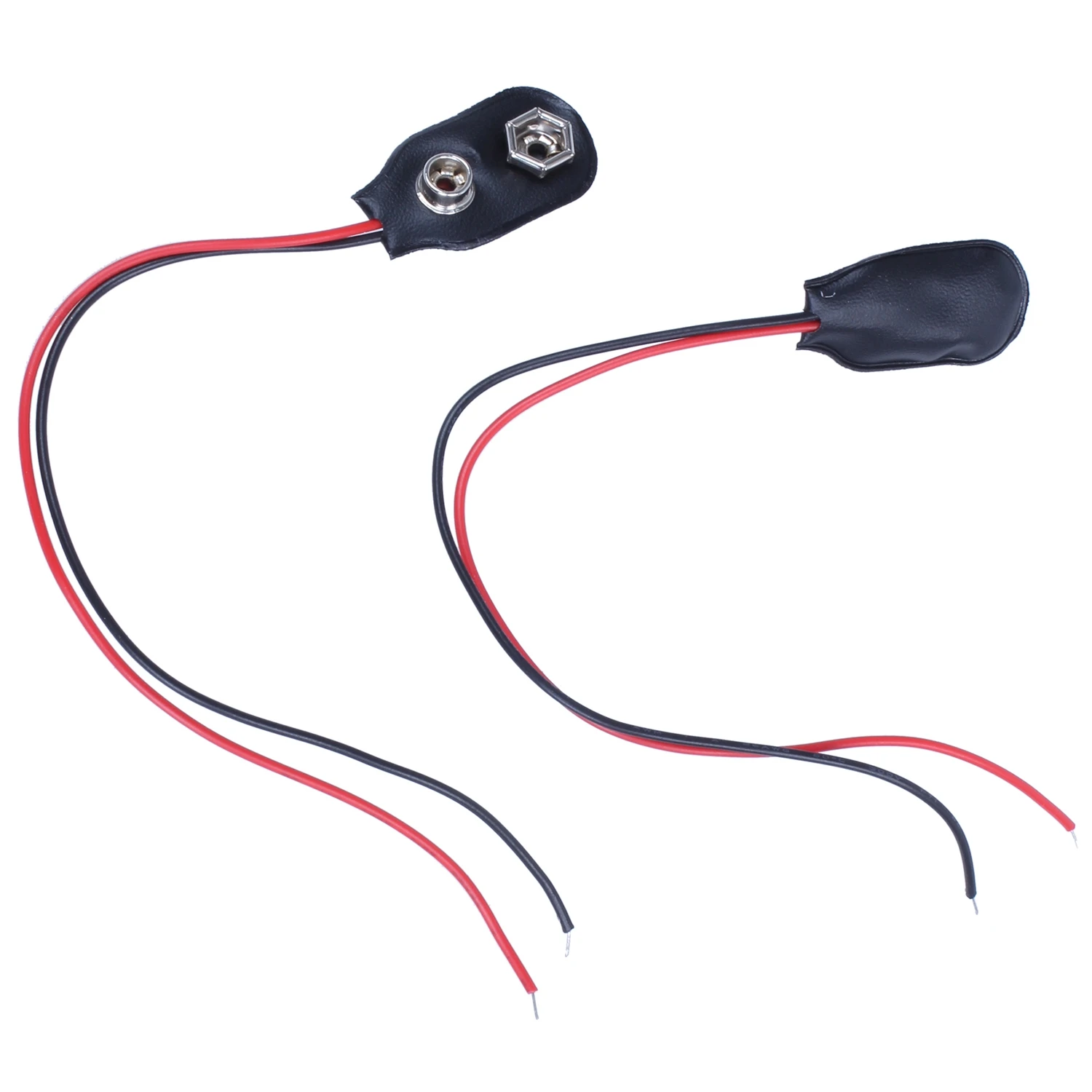 2 buah kabel kawat 15cm 9 V 9 Volt konektor klip baterai tipe I