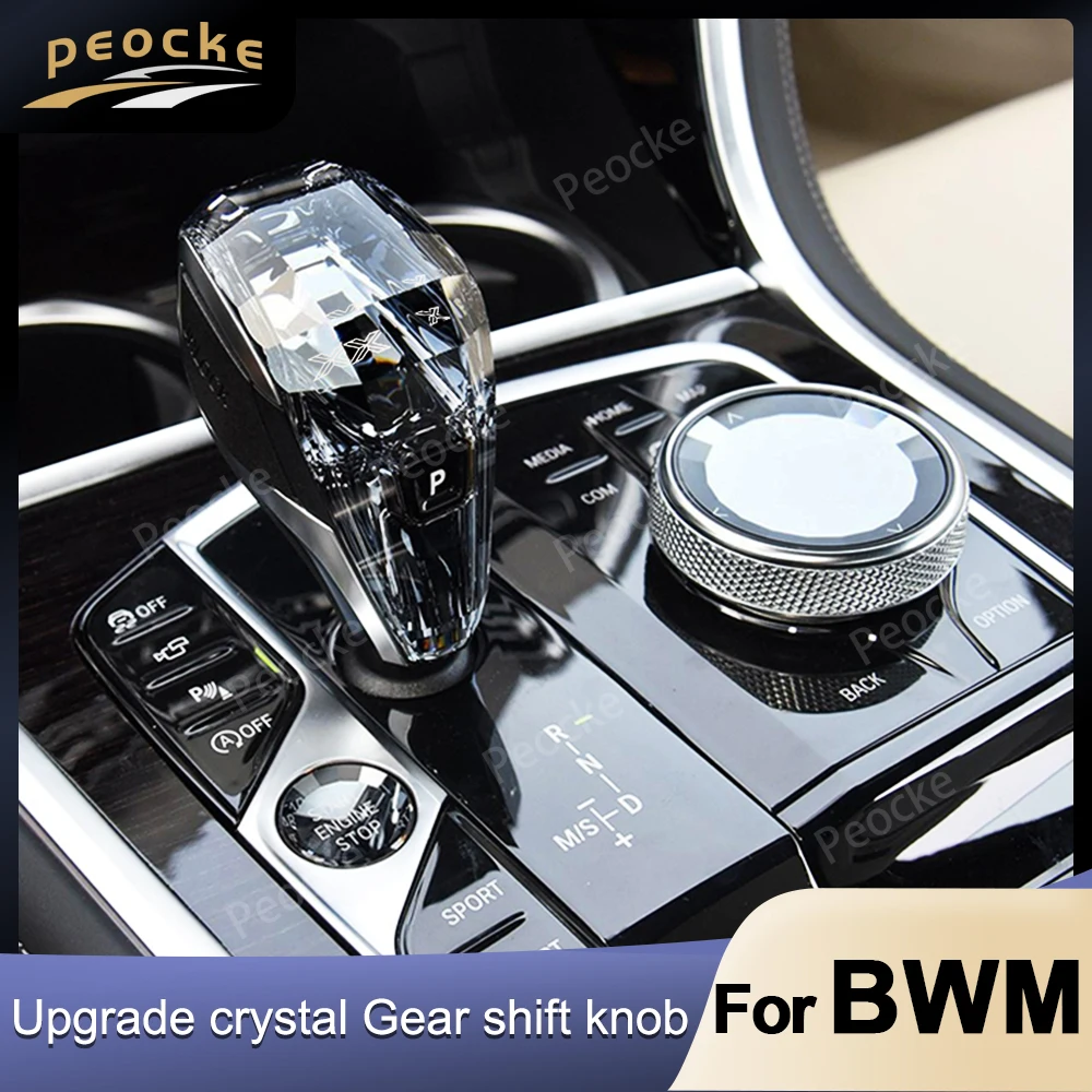 Crystal Gear Shift Knob Handle iDrive For BMW G29 G26 iX3 G08 X3 G01 X6 G06 X7 G07 X4 G02 G28 G21 G22 G20 Car Transmission Head