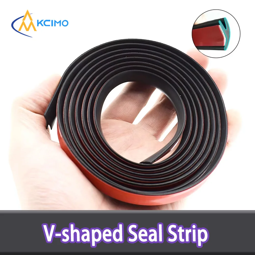 

2m/4m V Shape Car Windscreen Weatherstrip Rubber Seal Strip Durable Waterproof Noise Insulation Edge Protection Auto Trim