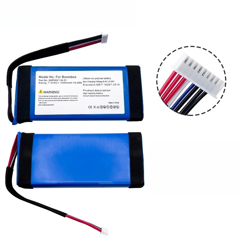 بطارية GSP093113401 عالية الجودة 7.4 فولت 10000 مللي أمبير في الساعة لبطارية JBL Boombox 1 JEM3316 JEM3317 JEM3318 بطارية بديلة جديدة تمامًا