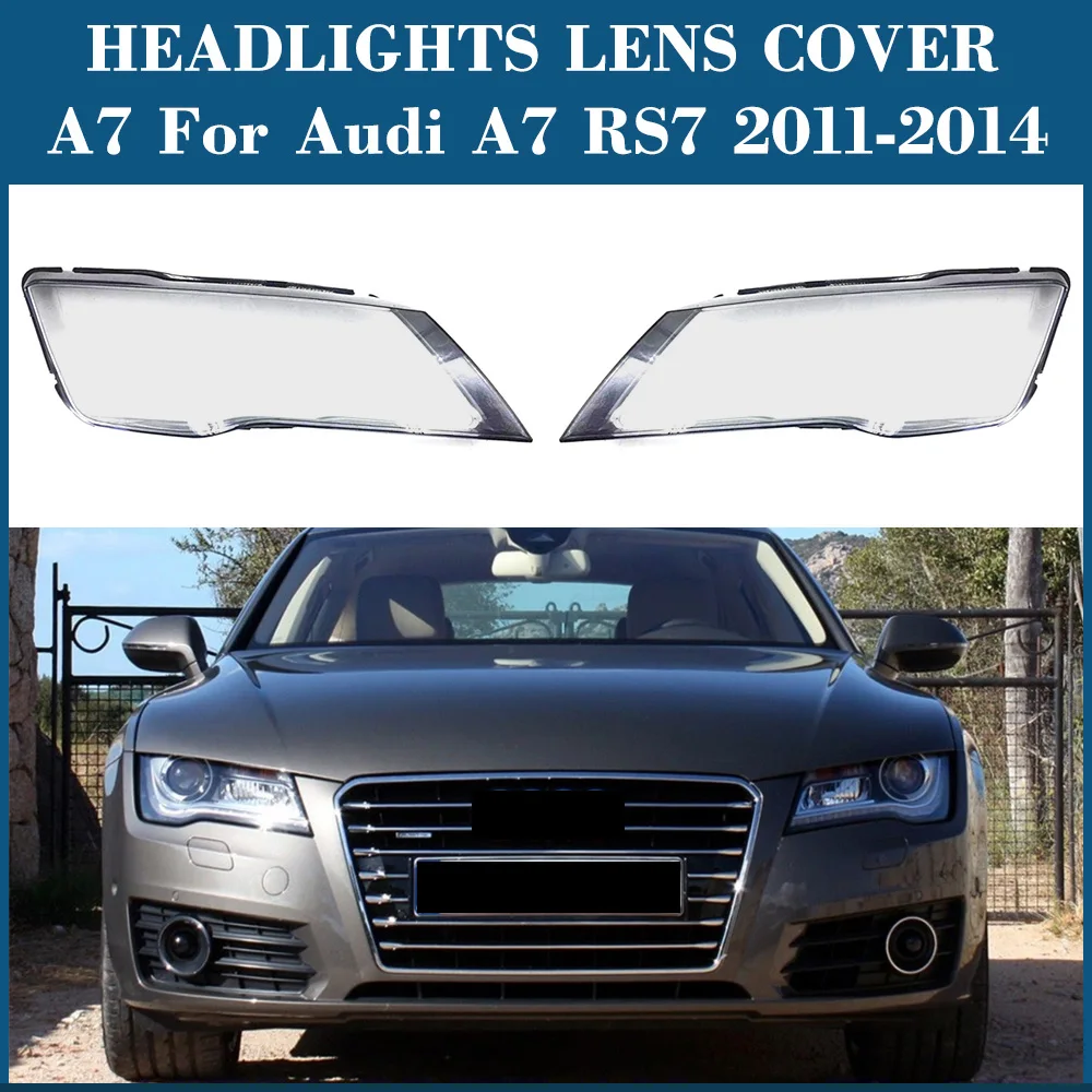 

Car Accessories Headlamps Transparent Lampshades Lamp Shell Headlights Lens Cover A7 For Audi A7 RS7 2011 2012 2013 2014