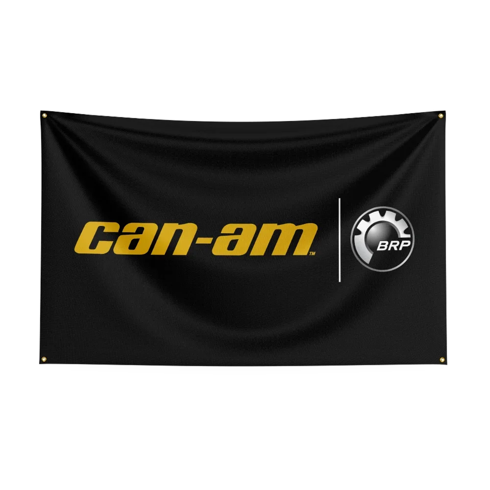 3x5 Ft Can AM BRPs Motorcycle Racing Flag Polyester Printed Cars Flags Banner Tapestry for Room Garage Decor