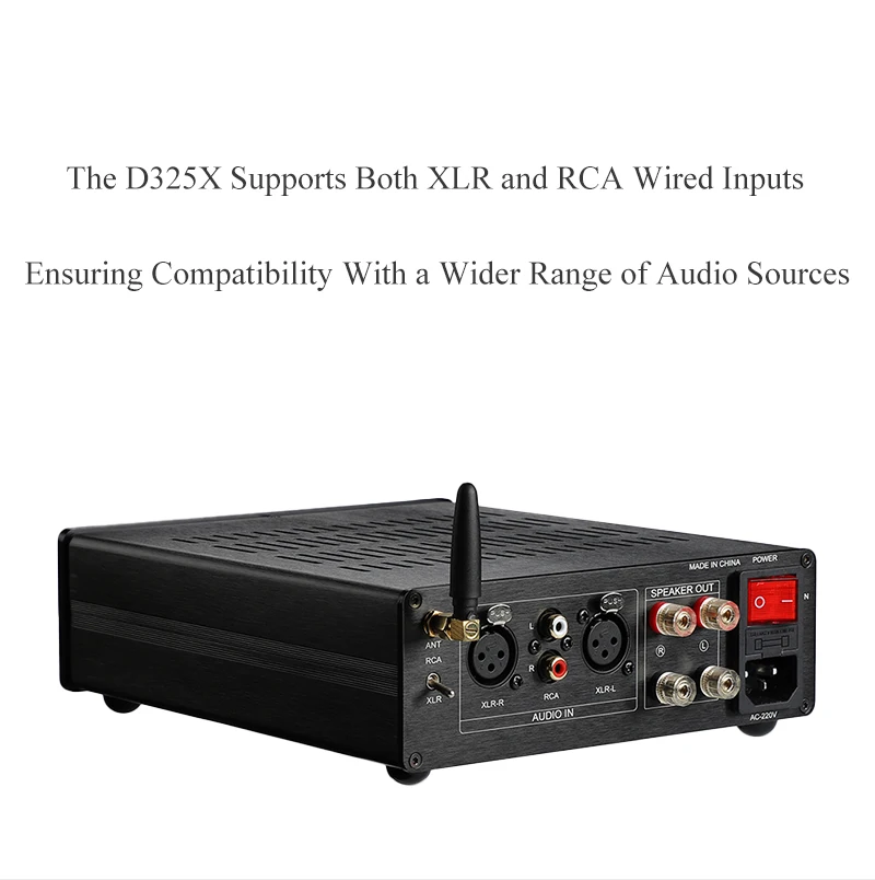 YJCO 300W Digitaler Leistungsverstärker 2.0 Stereo-Balance-Eingang mit TPA3255 XLR RCA Bluetooth HIFI Audio Soundverstärker AC220V – Detail 5