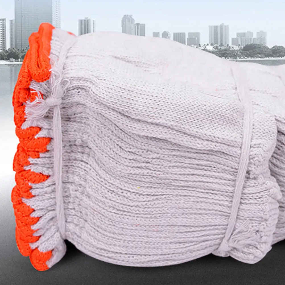 

12Pcs Labour Protection Gloves Cotton Yarn Material Soft Skin Friendly Wearproof Anti Slip Gloves Ideal for Construction