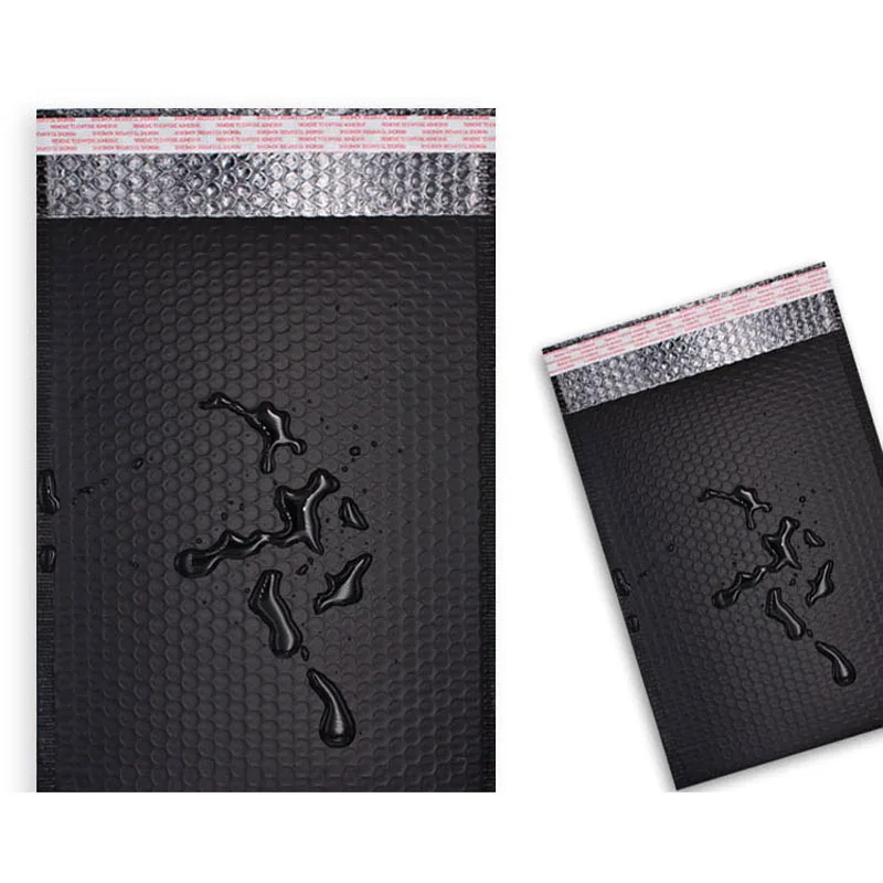 50pcs Black 15*19cm Poly bubble Mailer envelopes padded Mailing Bag Self Sealing