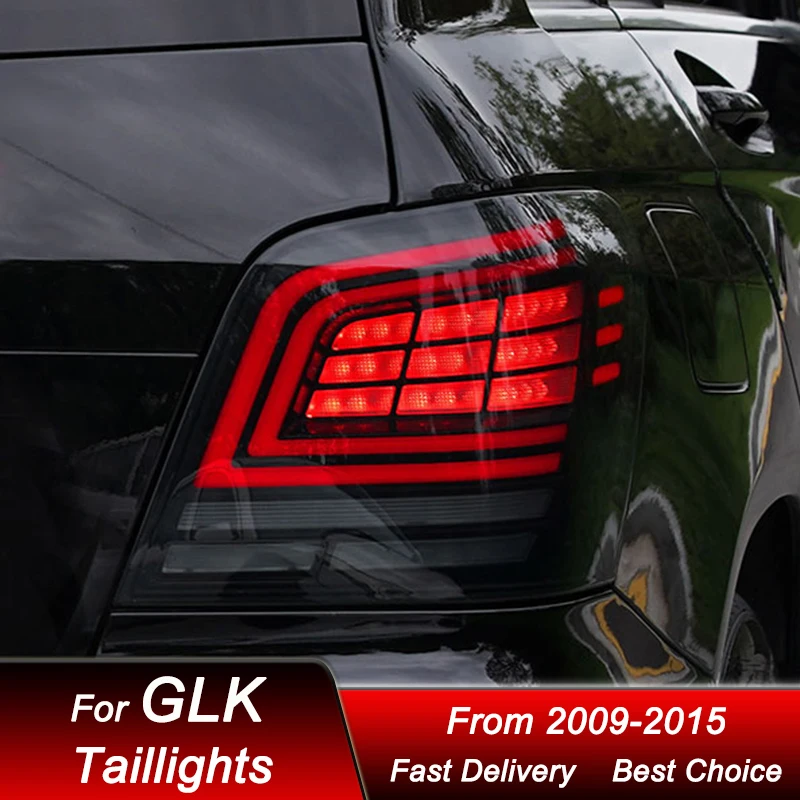 

Pop Car Tail Lights For Mercedes-Benz GLK GLK260 GLK300 2009-2015 High Style Full LED Dynamic Turn Signal LightTail Lamp Assembl