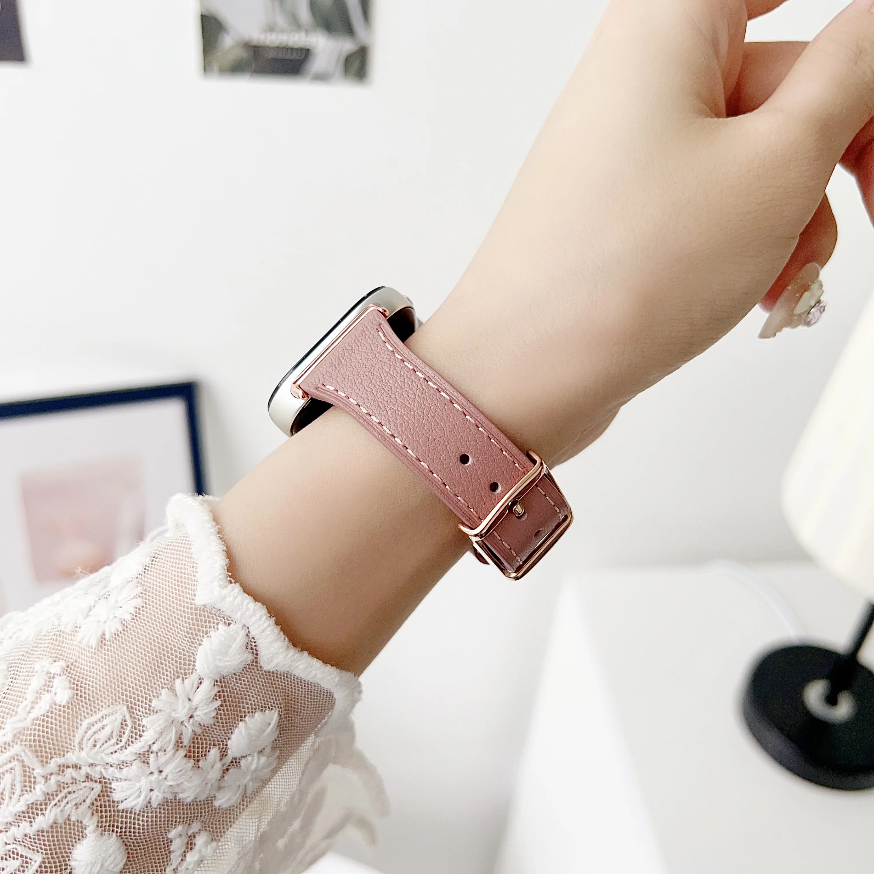 NEW Classic buckle with plain leather strap For Huawei Watch FIT3 Smartwatch strap for men girl lady FOR huawei fit3