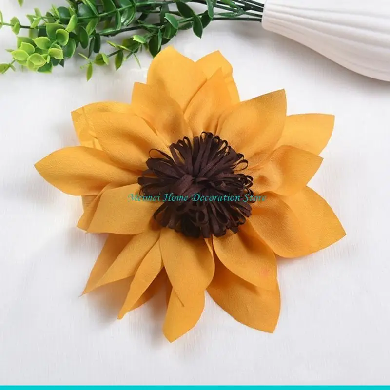 H7BF 4Pieces Easy Installation Flower Curtain Tiesbacks Ties for Bedroom Living Room